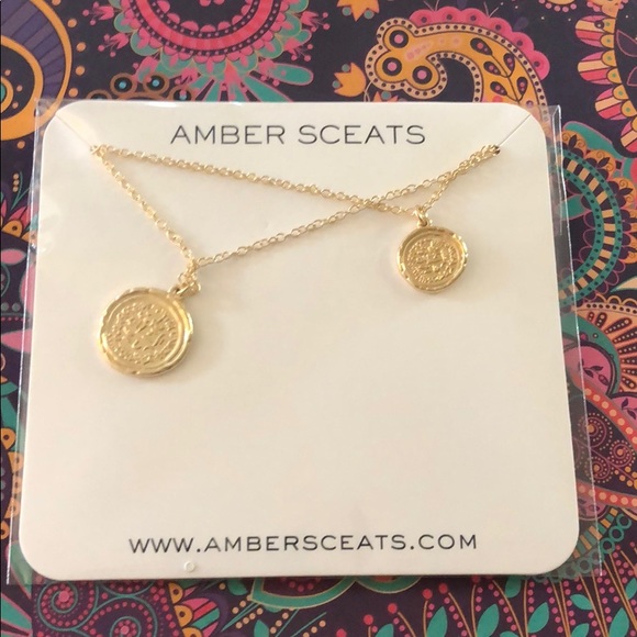 Amber Sceats Double Coin Necklace 
